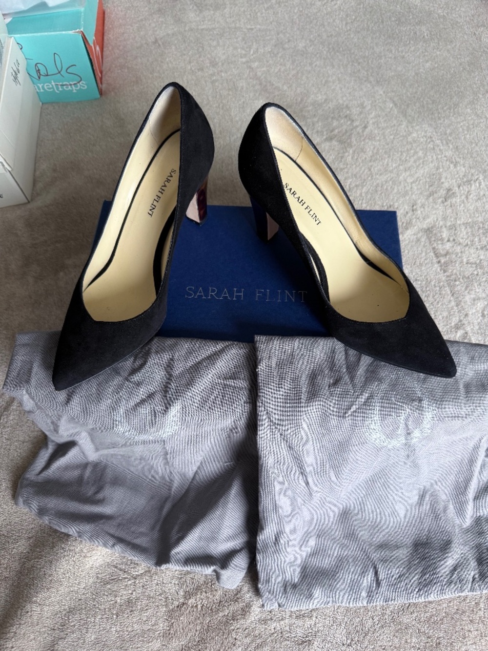 Sarah Flint Black Suede Pump